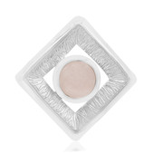 Ciondolo in argento con Quarzo Rosa (MONOSONO COLLECTION)