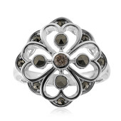 Anello in argento con Diamante Rose de France SI1 di Argyle (Annette classic)