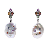 Orecchini in argento con Perla di Acqua Dolce (Dallas Prince Designs)