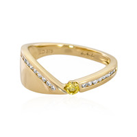 Anello in oro con Diamante Giallo SI2 (de Melo)