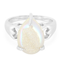 Anello in argento con Quarzo Glitter Perlato