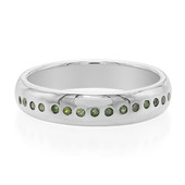 Anello in argento con Diamante Verde Smeraldo (Molloy)