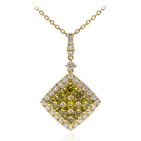 Collana in oro con Diamante Verde SI (CIRARI)