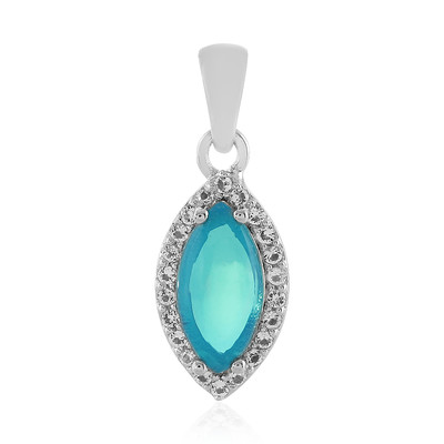 Ciondolo in argento con Opale Blu dell'Etiopia