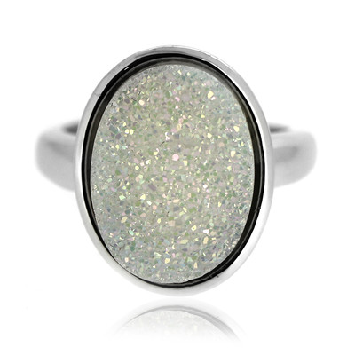 Anello in argento con Agata Glitter Perlata Brillante