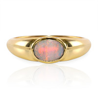 Anello in oro con Opale Nero Crystal di Lightning Ridge (Mark Tremonti)