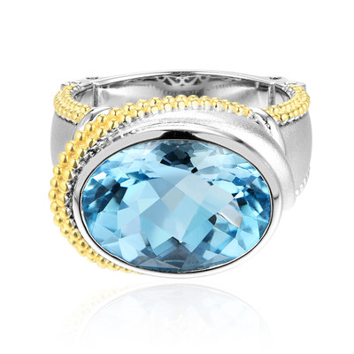 Anello in argento con Topazio Blu Cielo (Dallas Prince Designs)
