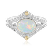 Anello in argento con Opale di Welo (Granulieren)