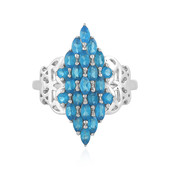 Anello in argento con Apatite Blu Neon