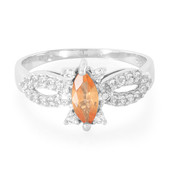 Anello in argento con Zaffiro Arancione