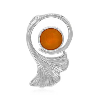Ciondolo in argento con Pietra di Luna Arancione (MONOSONO COLLECTION)