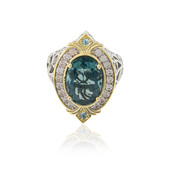 Anello in argento con Fluorite Blu Caraibico  (Dallas Prince Designs)