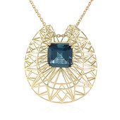 Collana in oro con Topazio Blu Londra (Ornaments by de Melo)