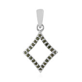 Ciondolo in argento con Diamante Verde I3