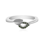 Anello in argento con Diamante Verde I2