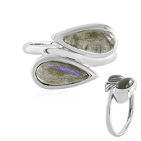 Anello in argento con Labradorite Blu Maniry (KM by Juwelo)