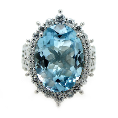 Anello in argento con Topazio Blu Cielo (Dallas Prince Designs)