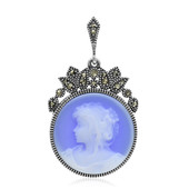 Ciondolo in argento con Agata Blue Lace