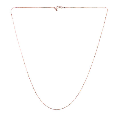 Catenina veneziana regolabile con cursore in argento 925 placcato oro rosa - 61 cm - 2,76 g