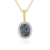 Collana in argento con Diamante Blu I2