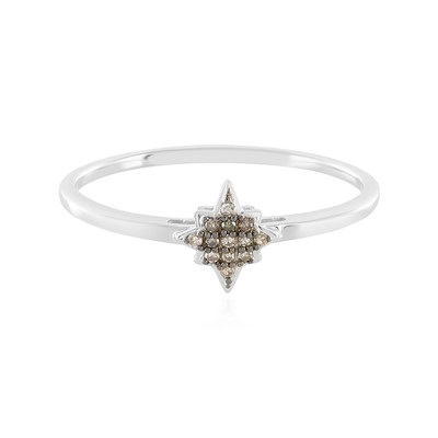 Anello in argento con Diamante Champagne SI1