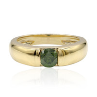 Anello in oro con Diamante Verde VS1