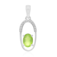 Ciondolo in argento con Opale Verde Brasiliano