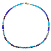 Collana in argento con Opale Blu dell'Etiopia (Riya)