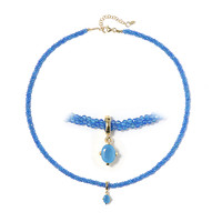 Collana in argento con Onice Blu