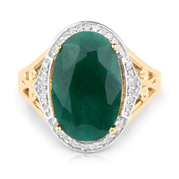 Anello in argento con Berillo color smeraldo