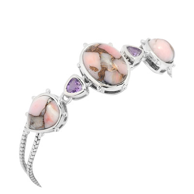 Bracciale in argento con Opale Mosaico Rosa (Dallas Prince Designs)