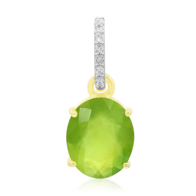 Ciondolo in oro con Opale Verde Brasiliano
