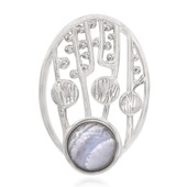 Ciondolo in argento con Agata Blue Lace (MONOSONO COLLECTION)