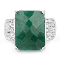 Anello in argento con Berillo color smeraldo