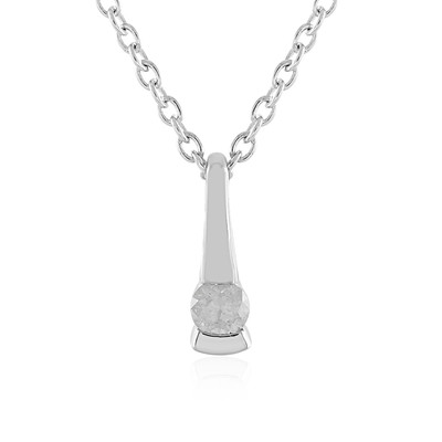 Collana in argento con Diamante I4 (J)