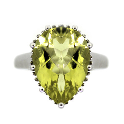 Anello in argento con Quarzo Ouro Verde