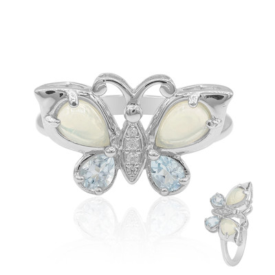 Anello in argento con Opale di Welo