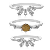 Set anelli in argento con Zircone Giallo e Topazio Bianco
