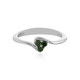 Anello in argento con Diamante Verde I4