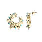 Orecchini in oro con Apatite Blu Neon (Ornaments by de Melo)