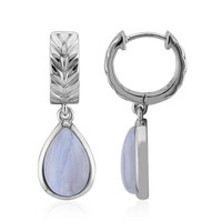 Orecchini in argento con Agata Blu Lace (TPC)