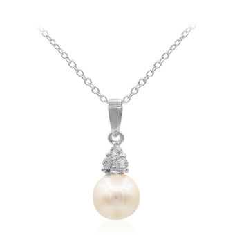 Gioielli Collane Collane di perline perla d'acqua dolce e collana di pietre preziose in argento sterling Granato rodolite 