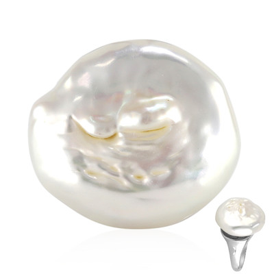 Anello in argento con Perla di Acqua Dolce (TPC)