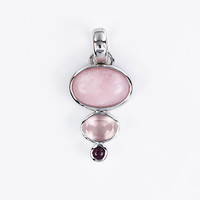 Ciondolo in argento con Opale Andino Rosa