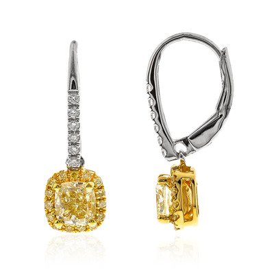 Orecchini in oro con Diamante Giallo SI2 (CIRARI)