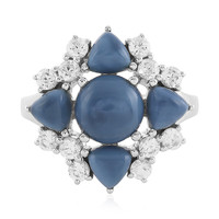 Anello in argento con Opale Blu