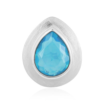 Ciondolo in argento con Opale Blu dell'Etiopia (MONOSONO COLLECTION)