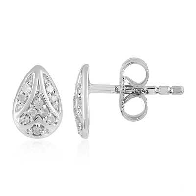 Orecchini in argento con Diamante I3 (I)