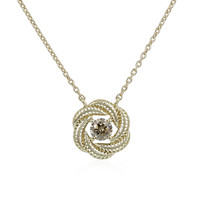 Collana in oro con Diamante Champagne I1 (Ornaments by de Melo)