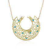 Collana in oro con Apatite Blu Neon (Ornaments by de Melo)